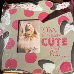 Rae Dunn Pink Polka Dot Picture Frame